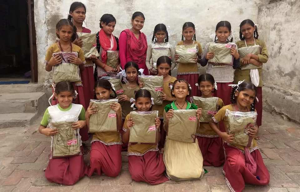 Distribution of school uniforms at Nandgaon Gurukula